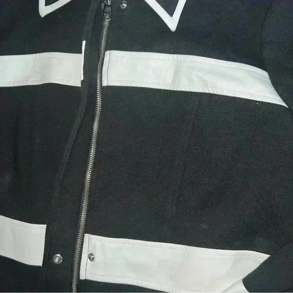 INC International Concepts Black and White Striped Jacket - Picture 5 of 10